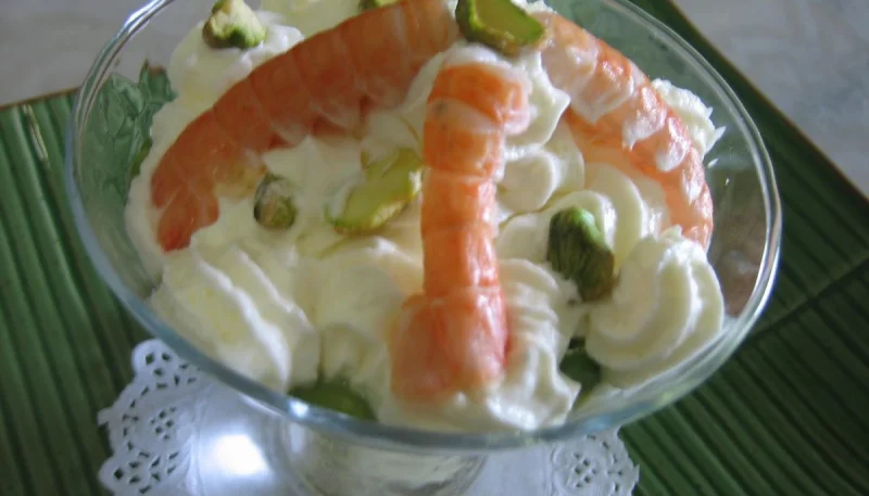 Cappuccino aux langoustines aux fèves