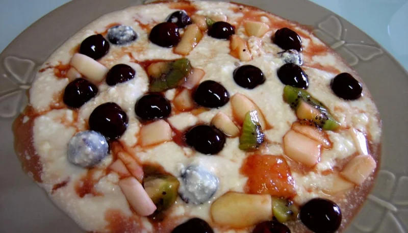 Fromage blanc aux cerises