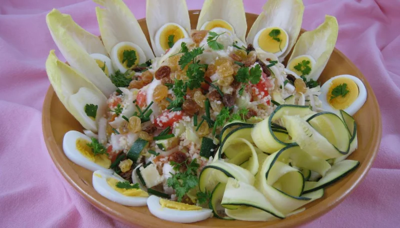 Boulghour aux endives et sa sauce aux amandes