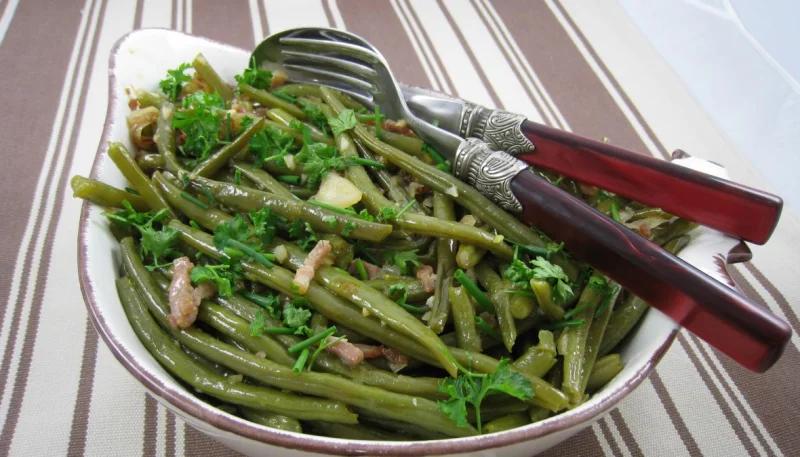 Haricots verts aux lardons
