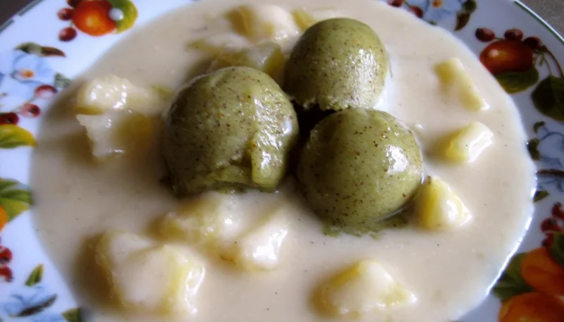 Sorbet aux kiwis et sa crème à l'ananas