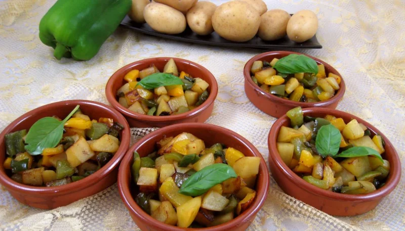 Pommes de terre aux poivrons