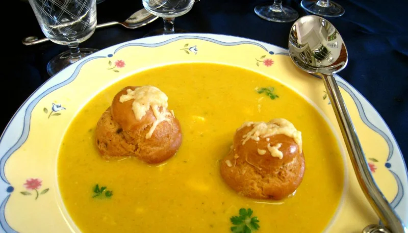 Velouté de citrouille au chèvre