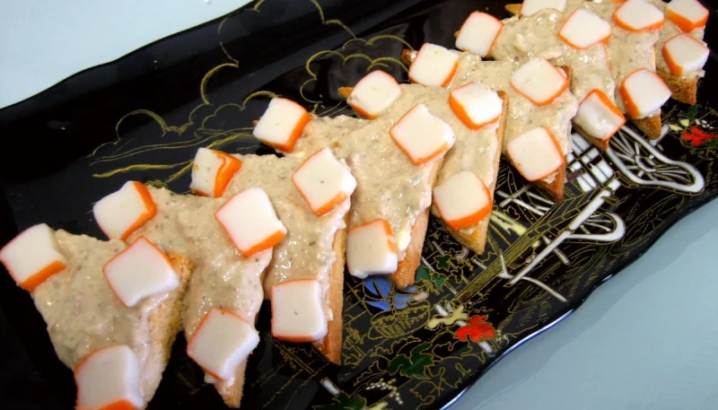 Canapés pomme et surimi