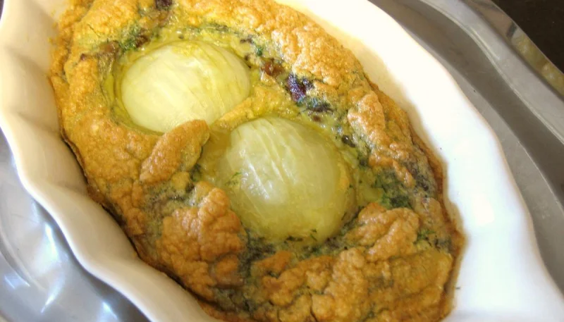 Cassolette aux oignons et aux cèpes