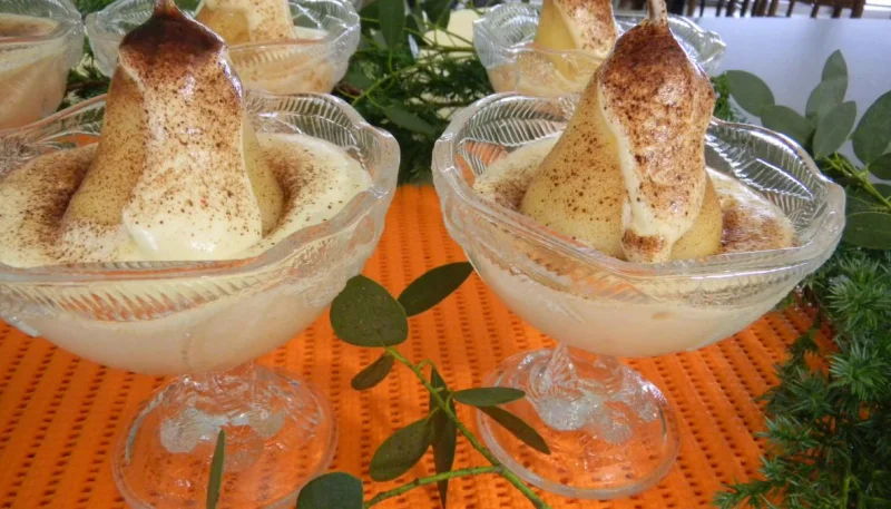 Poires à la crème chiboust