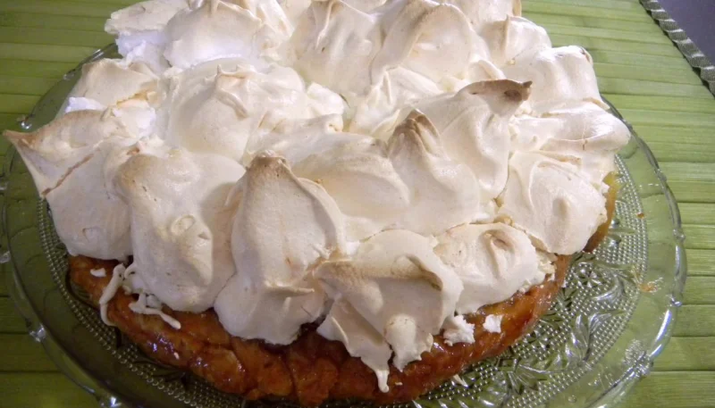 Tarte tatin meringuée