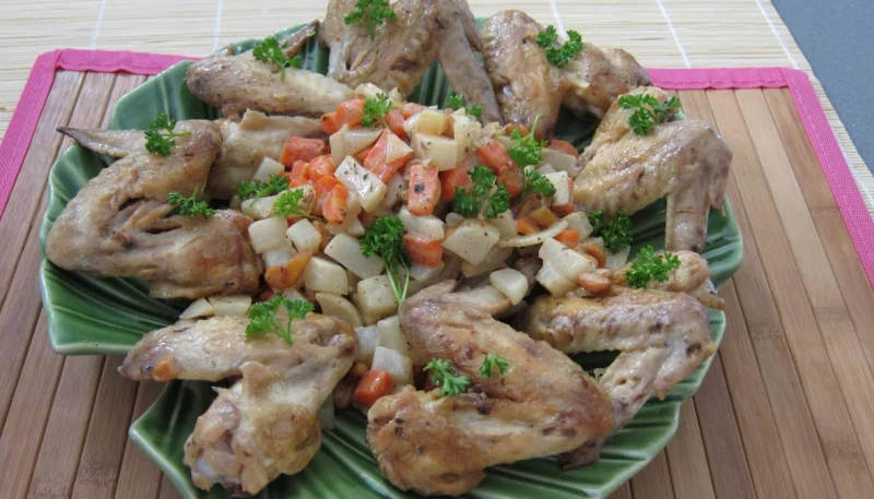 Ailerons de poulets sautés aux navets