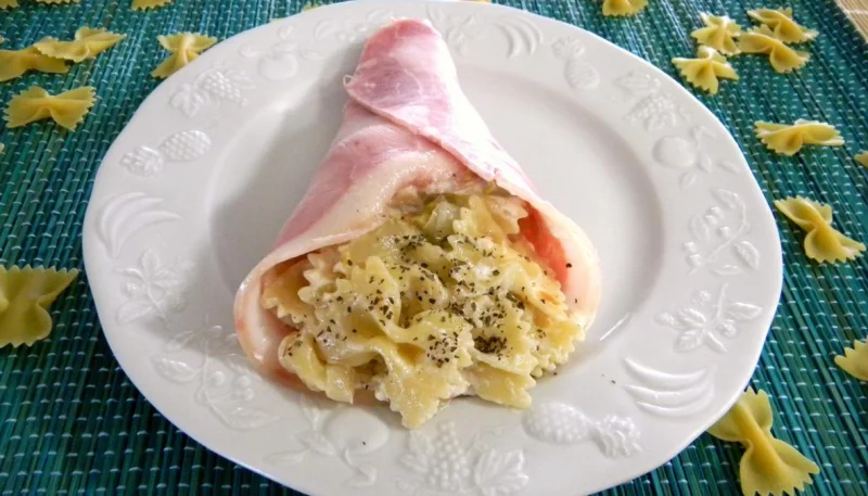 Ricotta et ses pâtes papillon aux endives