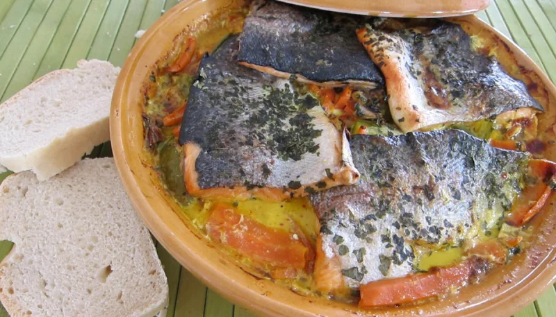 Tajine de truite aux carottes et curcuma
