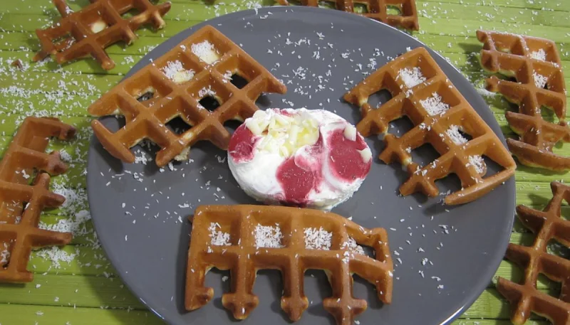 Gaufrettes à la noix de coco au parfum d'Asie