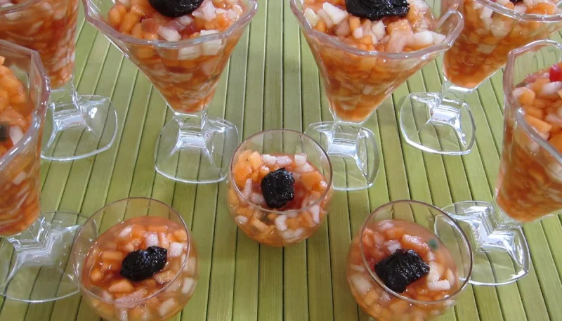 Macédoine de melon et pastèque au Porto