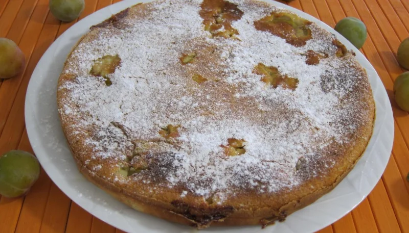 Flan aux mirabelles et aux noisettes