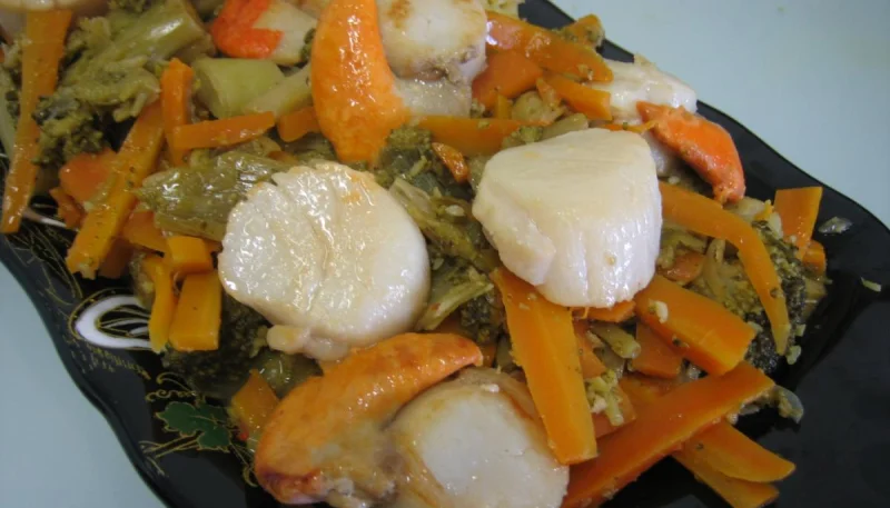 Coquilles Saint-Jacques au gingembre façon chinoise