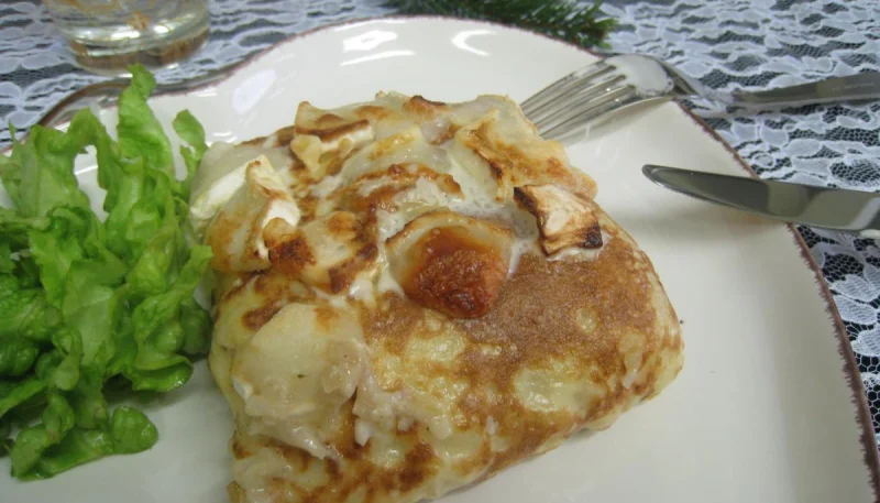 Crêpes gratinées au chou-fleur et au chèvre