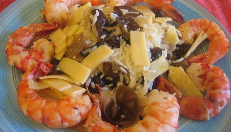 Crevettes aux pousses de bambou