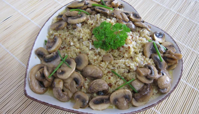 Quinoa en risotto aux champignons