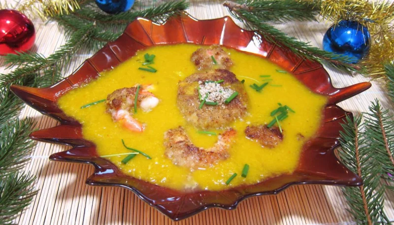 Médaillons de perche et sa crème de légumes