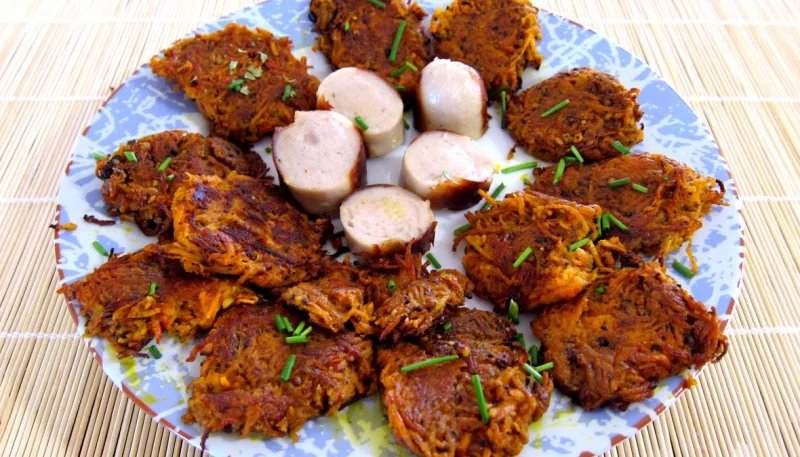 Paillassons de potiron au boudin blanc