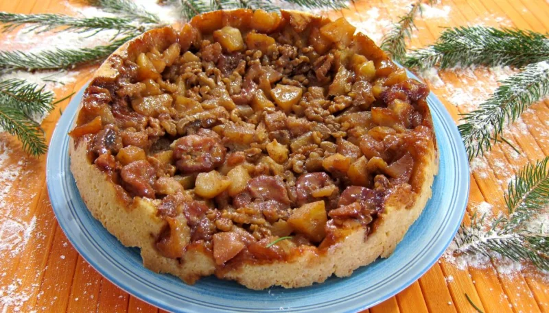 Tatin de pommes, poires, banane