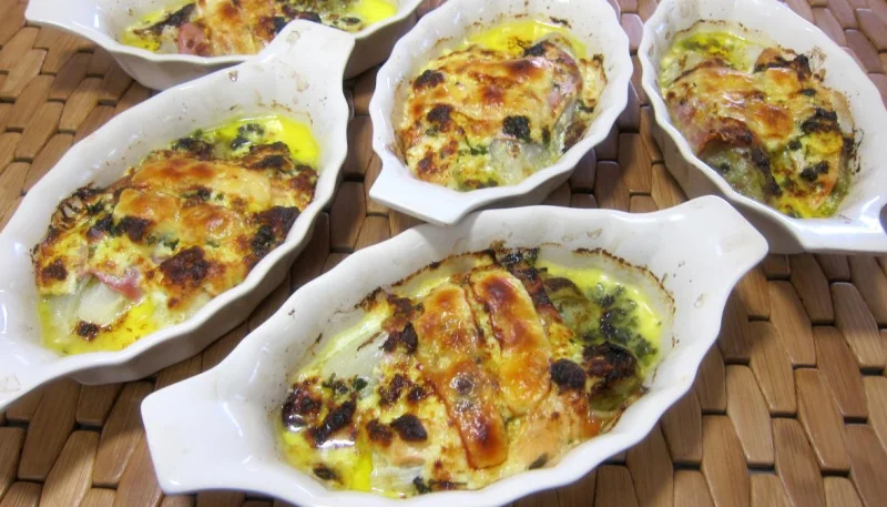 Roulés de saumon et jambon aux endives