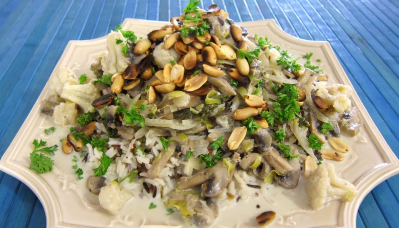 Cacahuètes grillées et ses légumes