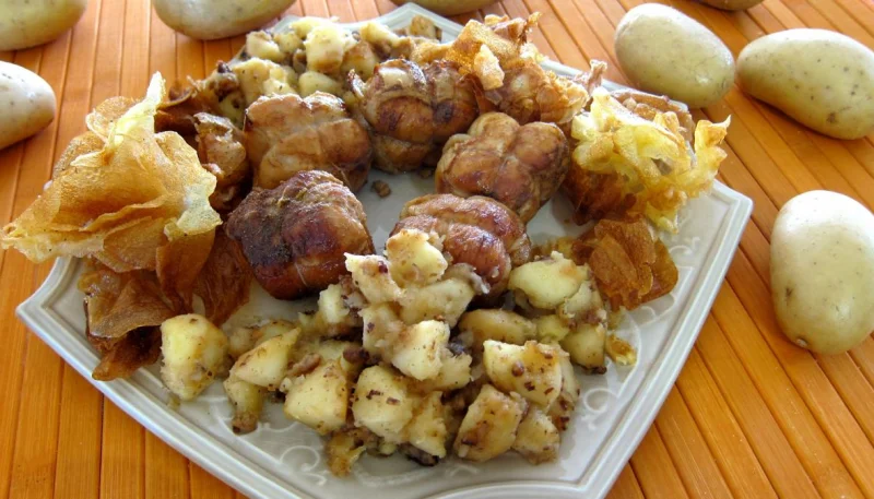 Paupiettes de dinde aux pommes et aux chips