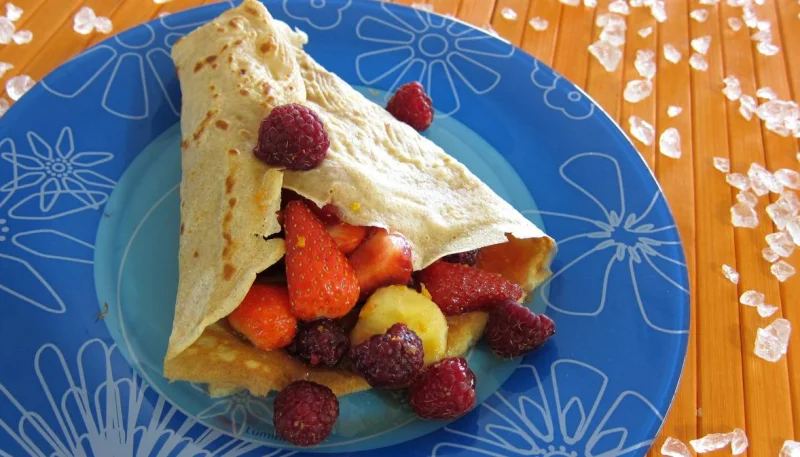 Cornets de crêpes à la plancha