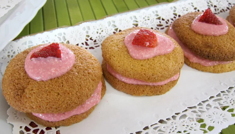 Whoopie pies aux fraises