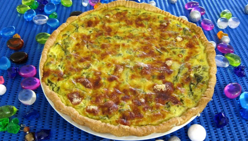 Quiche au fromage nature à la laitue