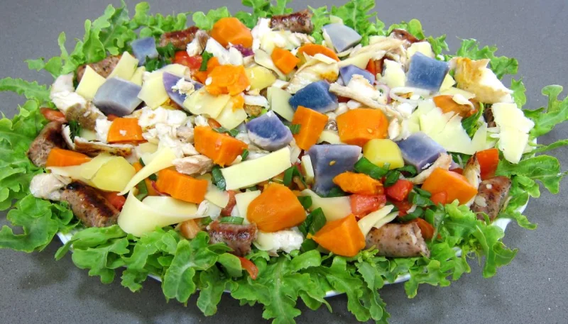 Salade de pommes de terre, bleue d'Artois ou Valfi