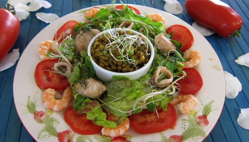 Salade tiède de poisson