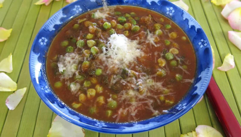 Sauce tomate aux petits pois