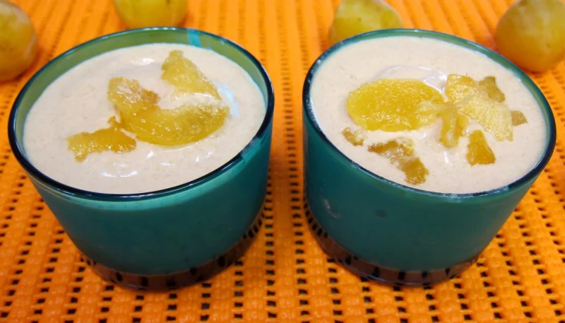 Crème glacée aux prunes jaunes