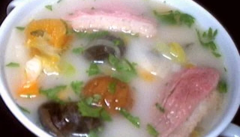 Soupe de châtaignes et escargots