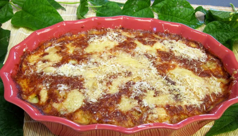 Haricots verts au four gratinés