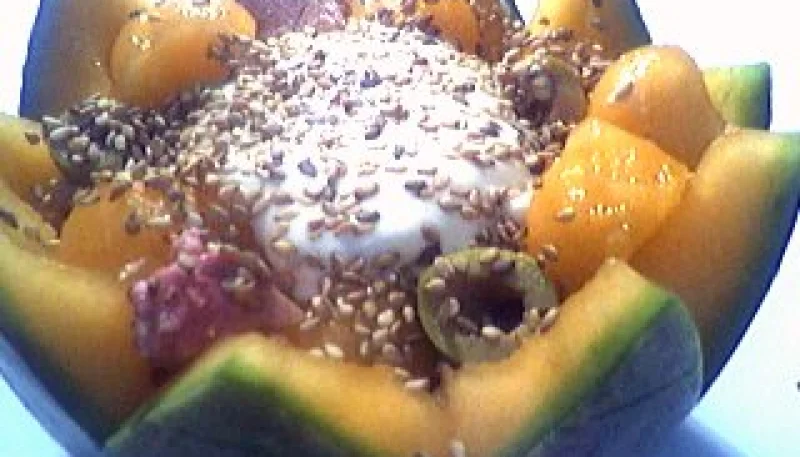 Salade de melon aux graines de sésame
