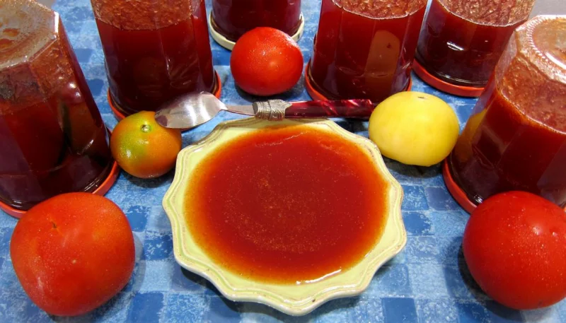 Confiture de tomates rouges