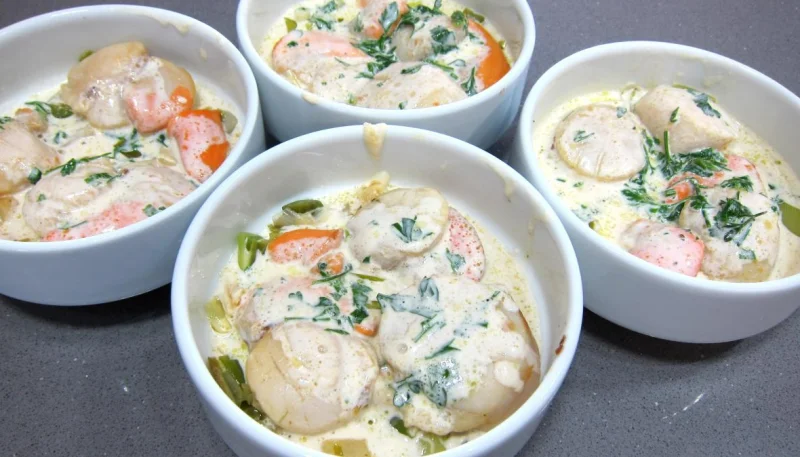 Coquilles Saint-Jacques à la honfleuraise (Normandie)