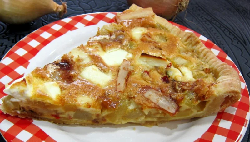 Tarte aux courgettes et piment doux