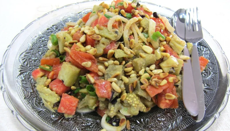 Aubergines en salade au sésame