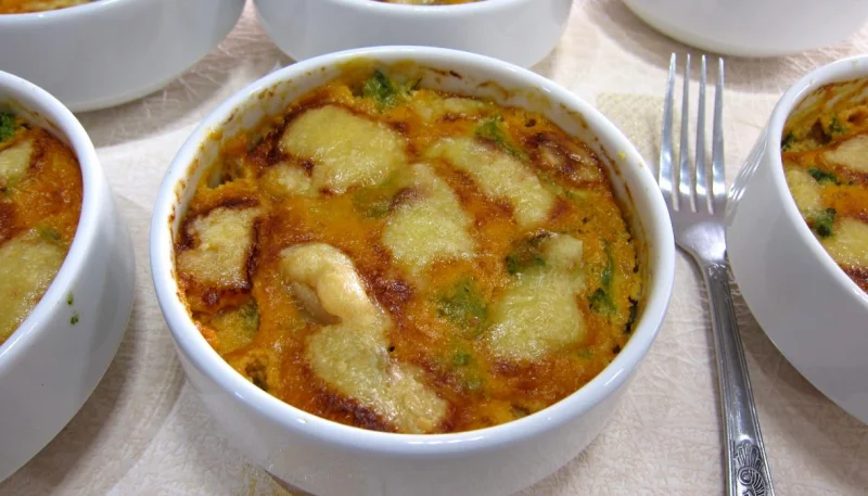 Gratins de brocolis en cassolettes