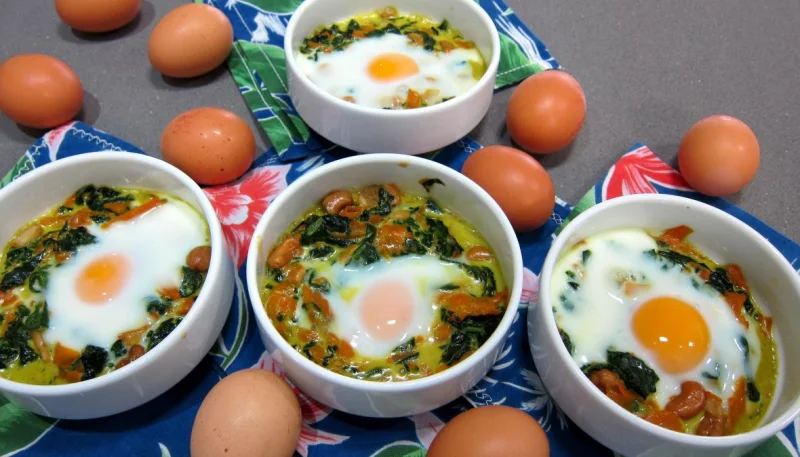 Epinards et oeufs à l'indienne à ma façon