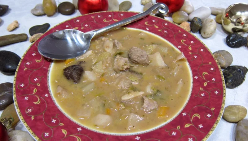 Soupe de thon aux topinambours