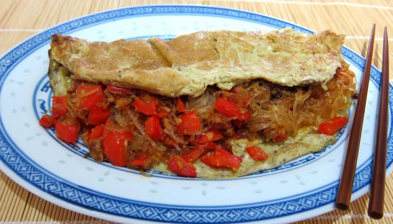 Omelette végétarienne à la chinoise