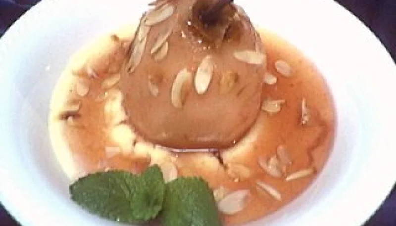 Pudding de romarin aux poires