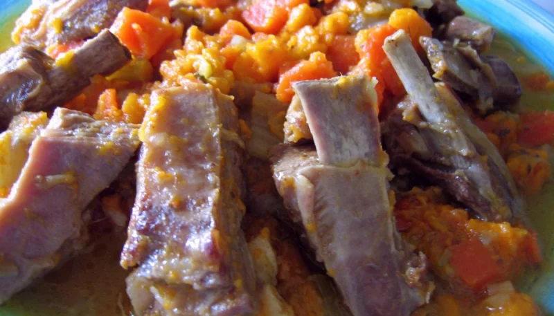 Poitrine de porc aux patates douces