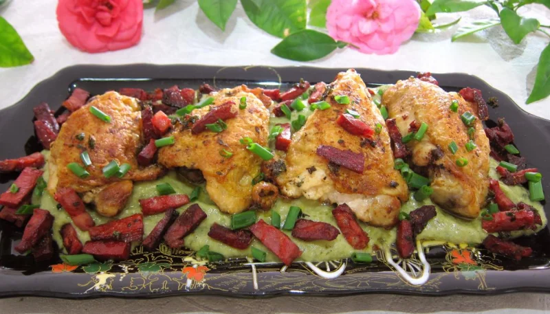 Sauté de poulet à la poire