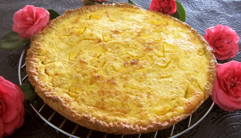 Tarte au caillé de vache à la mangue