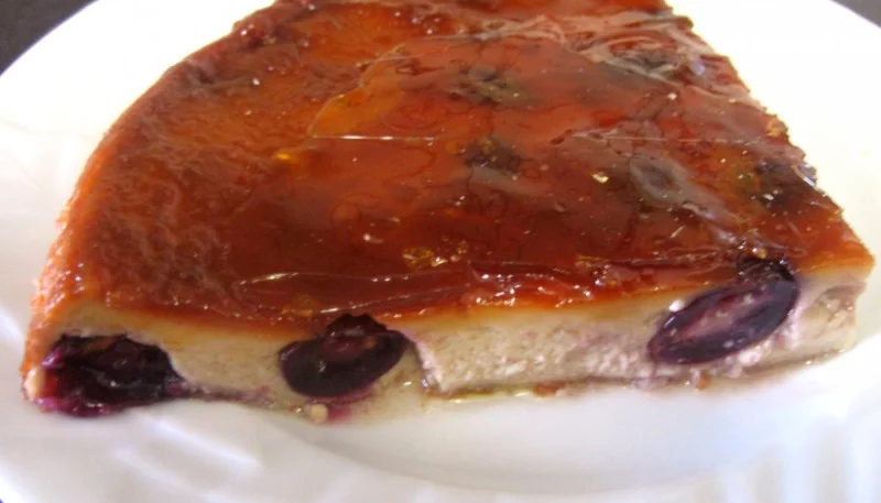 Flan aux raisins muscat